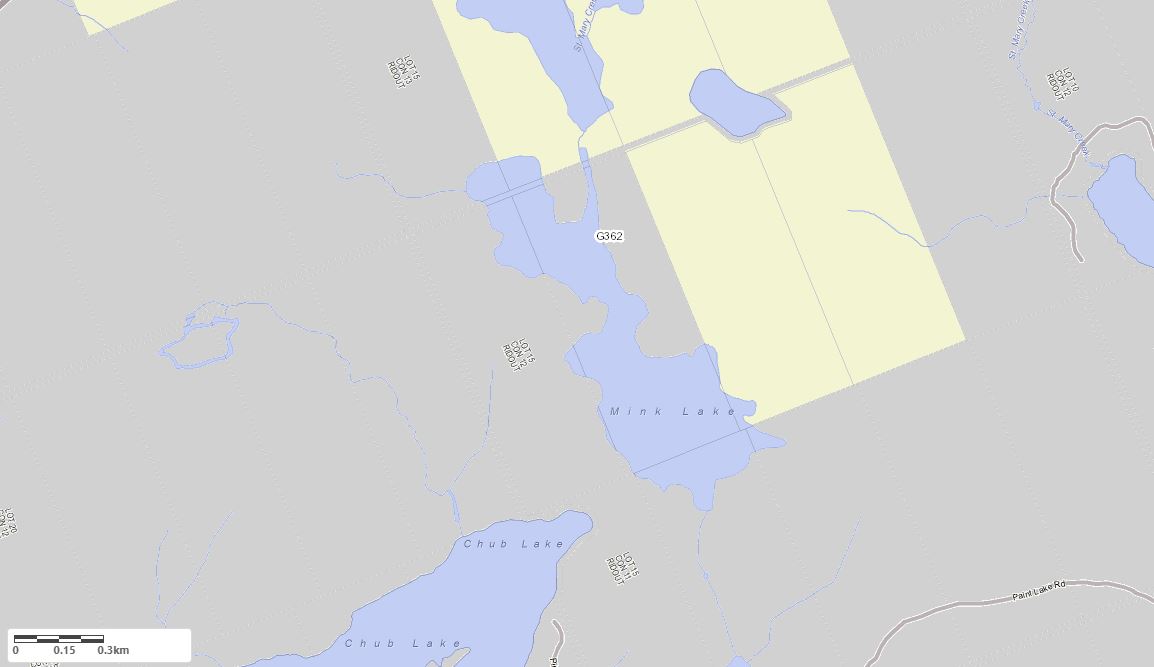 Crown Land Map of Mink Lake in Municipality of Lake of Bays and the District of Muskoka